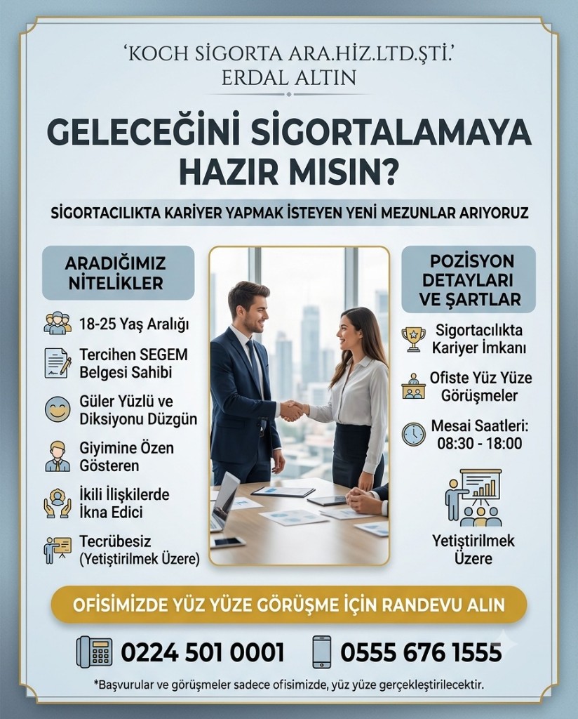 Ofiste yüz yüze görüşme ilanı