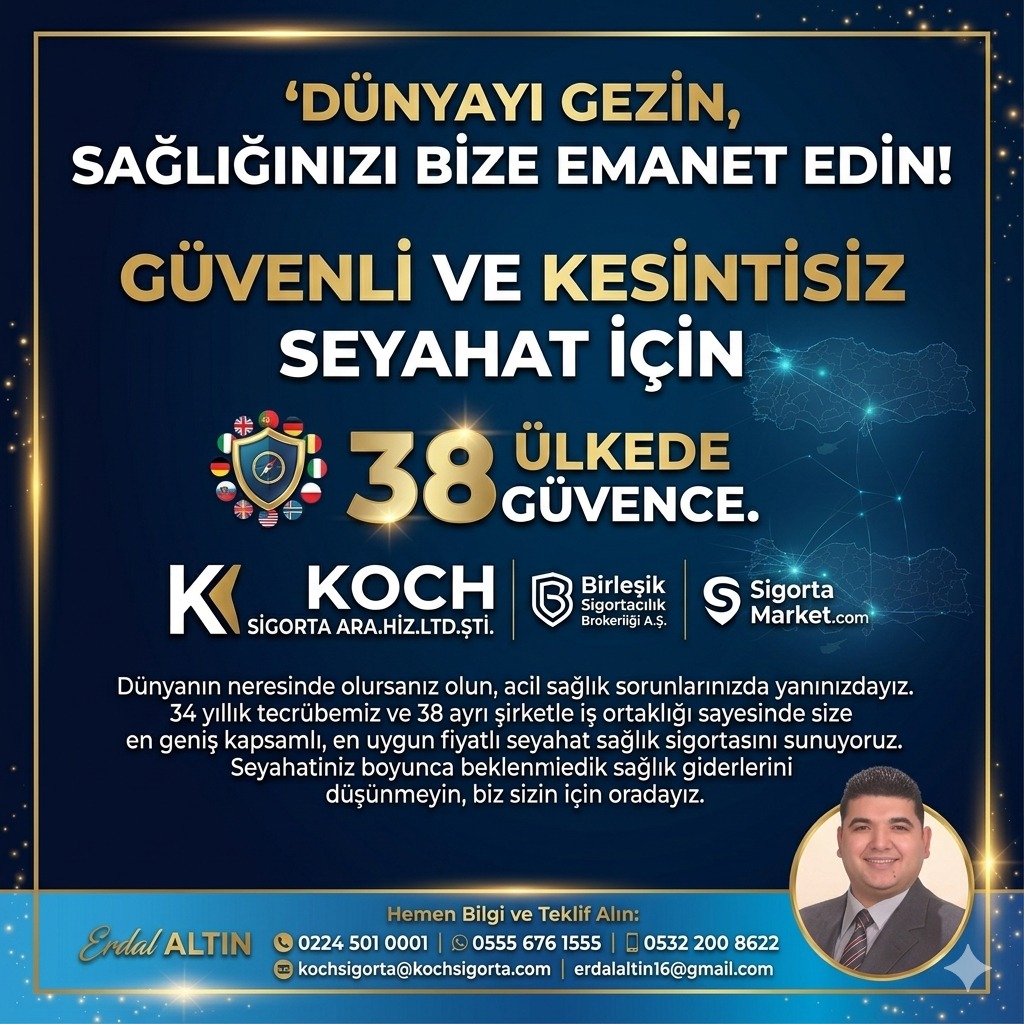 Seyahat sağlık sigortası tanıtım afişi